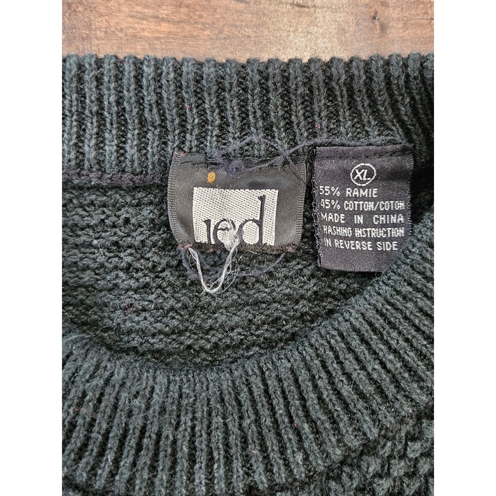 VTG Coogi-style Cosby Sweater Men's XL Colorblock Popcorn Knit Cotton - Picture 3 of 9